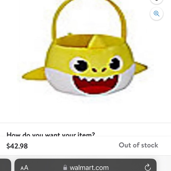 Hard to find Baby shark Halloween or Easter basket - Picture 3 of 3